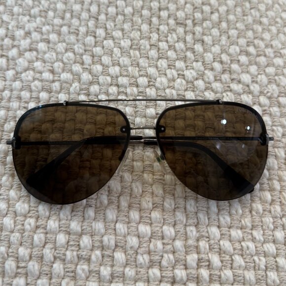 TOM FORD Brown Aviator Sunglasses